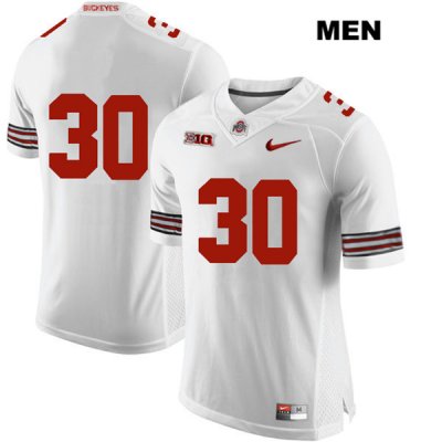 Men's NCAA Ohio State Buckeyes Demario McCall #30 College Stitched No Name Authentic Nike White Football Jersey HY20T38XY
